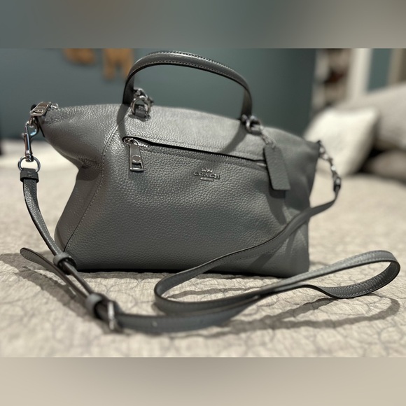 Coach Prairie Convertable Satchel Bag Purse Gray Pebbled Leather.  NWOT - Picture 9 of 9